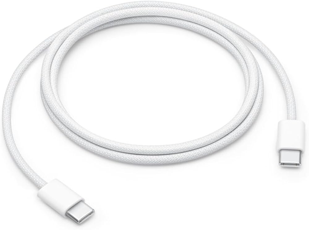 Original Apple 60W USB-C to USB-C Woven Charge Cable (1 m) - Fast and Convenient Charging